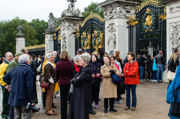 Outside Buckingham Palace