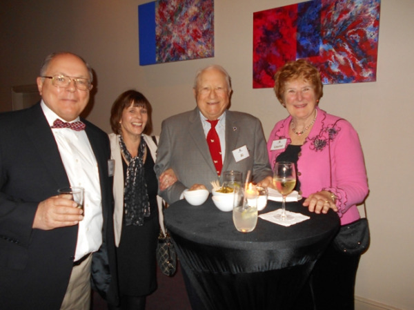 Rolf Peterson, Jane Tizard our London guide, Al Reiner and Louise Wilmot at our Welcome Dinner.