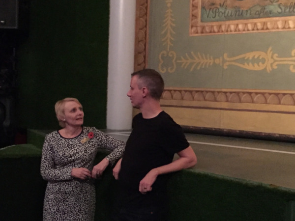 Goodspeed staff member Mary Miko with Nigel Lilley, Music Director for 