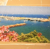 Printed Marina Drop on Lightbox - 12'-5H x 19'-9W