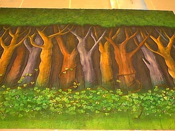 Trees (3 pcs. Melded) - 1. 19'H x 8'-4