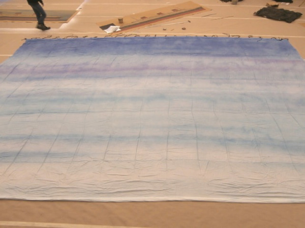 Verigated Blue Sky China Silk - 16'-2