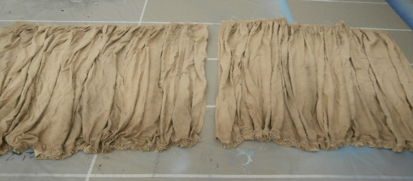 Burlap Curtains (2) - 12'-9