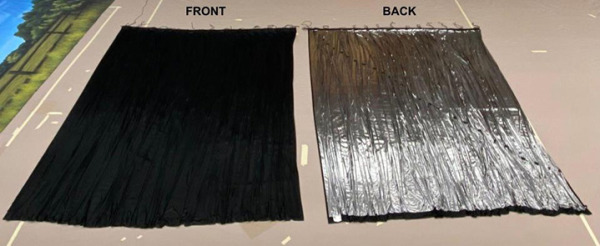 Liquid Metal Black-Silver Curtain 01* - 16'-8