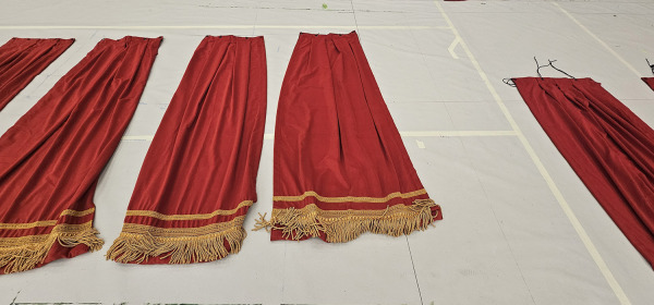 Red Apollo Jezebel Curtains Pair B* - 7'-3