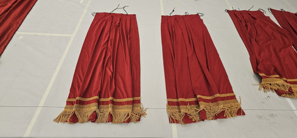 Red Apollo Jezebel Curtains Pair E* - 7'-3