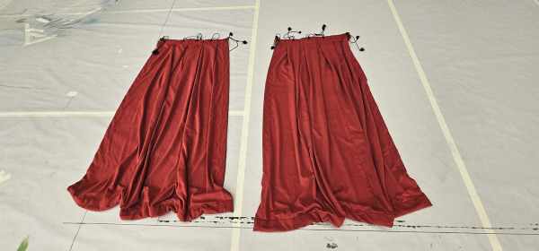 Red Apollo Jezebel Curtains Pair G* - 6'-1