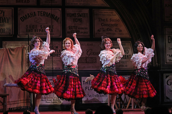Maddie Robert, Kelly Berman, Meadow Nguy and Amahri Edwards-Jones in Goodspeed's Gypsy. Photo by Diane Sobolewski