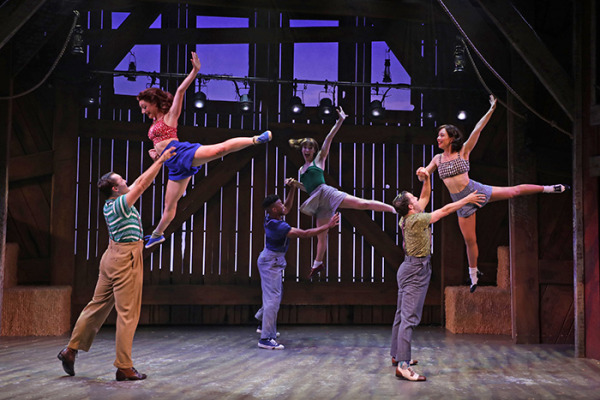 Cayel Tregeagle, Francesca Mancuso, DeShawn Bowens, Corinne Munsch, Jack Sippel and Hannah Balagot in Goodspeed's Summer Stock. Photo by Diane Sobolewski