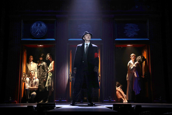 Tim Fuchs and the cast of Goodspeed's CABARET. (c)Diane Sobolewski