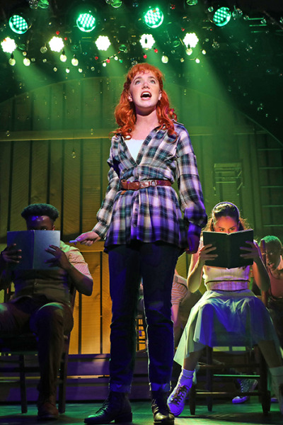 Juliette Redden with Michelle Veintimilla, Jarred Bedgood and the cast of Goodspeed's Anne of Green Gables. Photo by Diane Sobolewski.