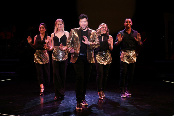 Diane Phelan, Kathryn Boswell, Mauricio Martínez, Mamie Parris and Jesse Nager in Goodspeed Musicals' A Grand Night For Singing. Photo by Diane Sobolewski.