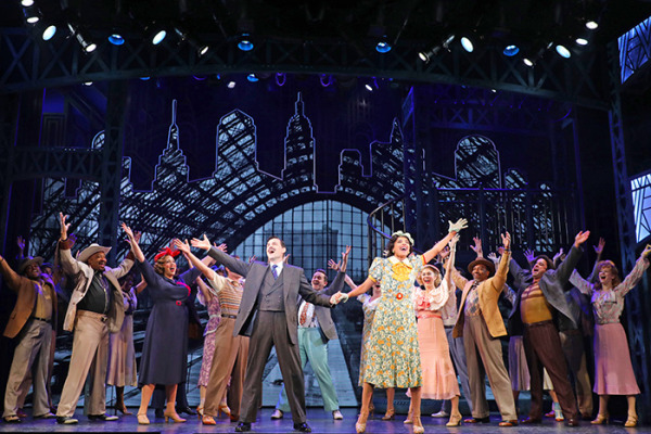 Max von Essen, Carina-Kay Louchiey and the cast of Goodspeed's 42nd Street. Photo by Diane Sobolewski