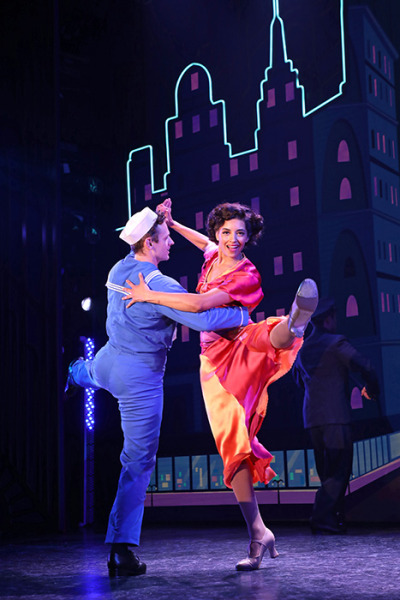 Blake Stadnik and Carina-Kay Louchiey in Goodspeed's 42nd Street. Photo by Diane Sobolewski