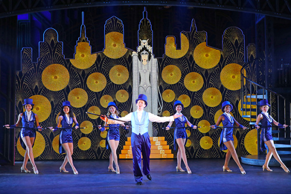 Blake Stadnik and the cast of Goodspeed's 42nd Street. Photo by Diane Sobolewski