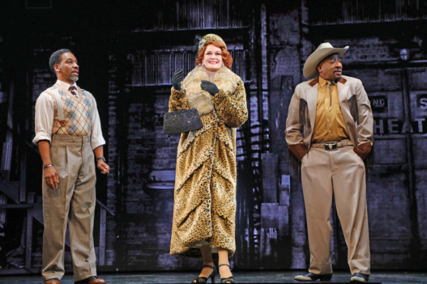 E. Clayton Cornelious, Kate Baldwin and David Jennings in Goodspeed's 42nd Street. Photo by Diane Sobolewski