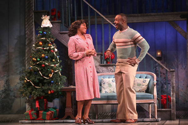 Rashidra Scott and Josh Breckenridge in Goodspeed's Christmas in Connecticut. Photo by Diane Sobolewski.