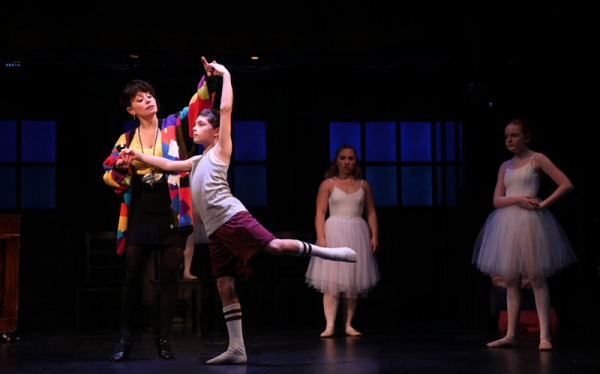 Michelle Aravena, Taven Blanke, Amy Button, and Erica Parks in Goodspeed's Billy Elliot. (c)Diane Sobolewski.