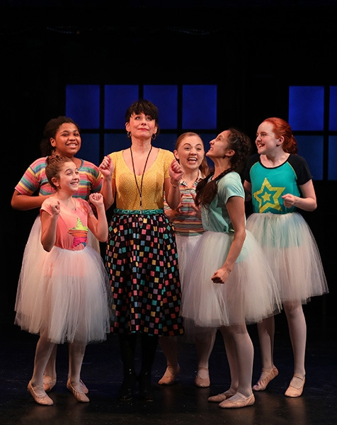 Tess Santarsiero, Camiel Warren-Taylor, Michelle Aravena, Amy Buttom, Margot Anderson-Song, and Erica Parks in Goodspeed's Billy Elliot. (c)Diane Sobolewski.