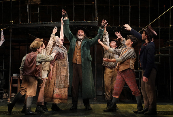 Donald Corren with the cast of Goodspeed's OLIVER!. (c)Diane Sobolewski.