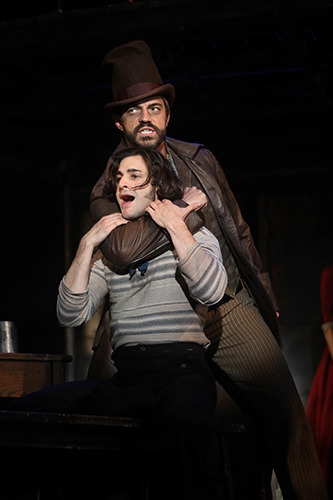 Alex Stewart and Brandon Andrus in Goodspeed's OLIVER!. (c)Diane Sobolewski