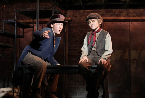 Gavin Swartz and Elijah Rayman in Goodspeed's OLIVER!. (c)Diane Sobolewski