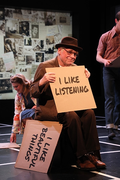 Joel Rooks with Heather Ayers and Adam Kaplan in Goodspeed's Hi, My Name is Ben. (c)Diane Sobolewski