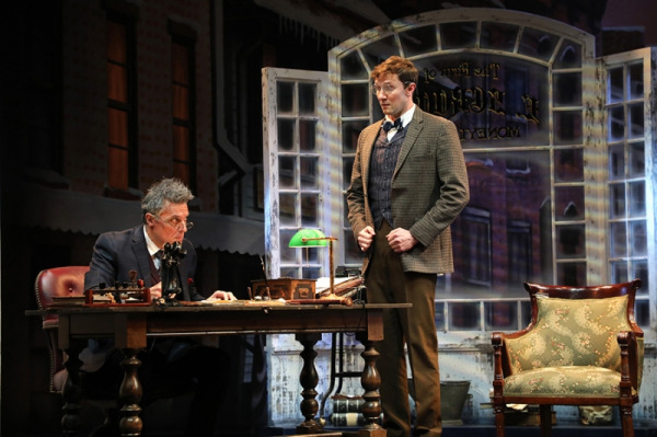 Robert Cuccioli and Matt Gibson in Goodspeed's A Connecticut Christmas Carol. (c)Diane Sobolewski.