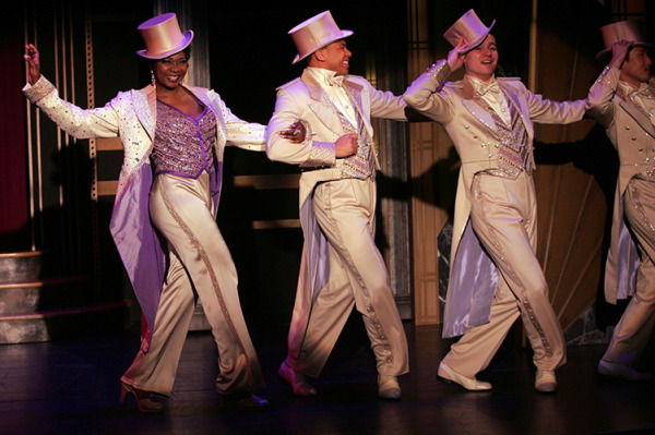 Ramona Keller, Darius Wright, PJ Palmer, and Daniel May in Goodspeed's Thoroughly Modern Millie. (c)Diane Sobolewski