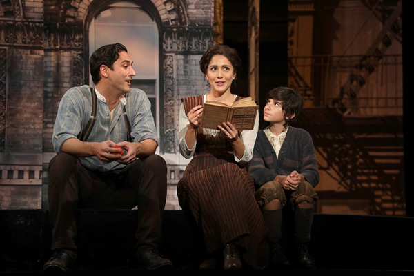 Sean MacLaughlin, Samantha Massell, and Christian Michael Camporin in Goodspeed's RAGS. (c)Diane Sobolewski