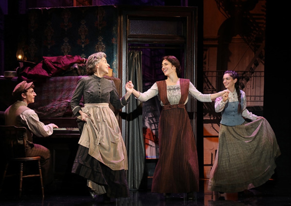 Nathan Salstone, Emily Zacharias, Samantha Massell and Sara Kapner in Goodspeed's Rags. (c) Diane Sobolewski