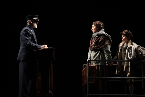 Jeff Williams, Samantha Massell and Christian Michael Camporin in in Goodspeed's RAGS. (c)Diane Sobolewski