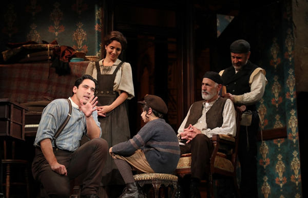 Sean MacLaughlin, Samantha Massell, Christian Michael Camporin, Mitch Greenberg and Adam Heller in Goodspeed's RAGS. (c)Diane Sobolewski
