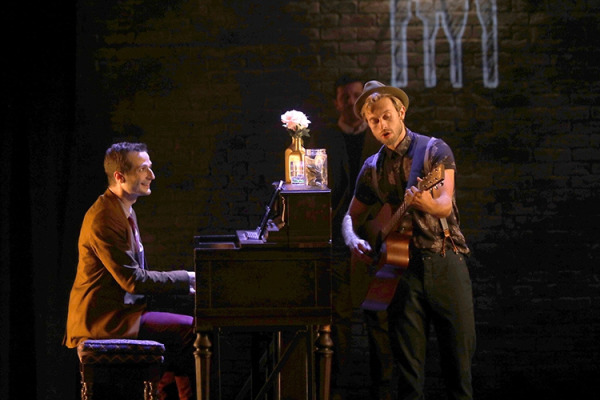 Bryan Fenkart, Kevin Zak, and Ben Mayne in Goodspeed's Darling Grenadine (c) Diane Sobolewski