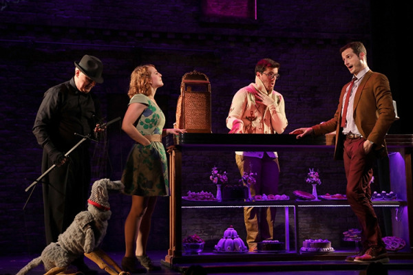 Phillip Huber, Emily Walton, Kevin Zak, and Bryan Fenkart in Goodspeed's Darling Grenadine (c) Diane Sobolewski