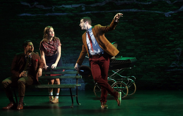 Nikko Kimzin, Emily Walton, and Bryan Fenkart in Goodspeed's Darling Grenadine (c) Diane Sobolewski