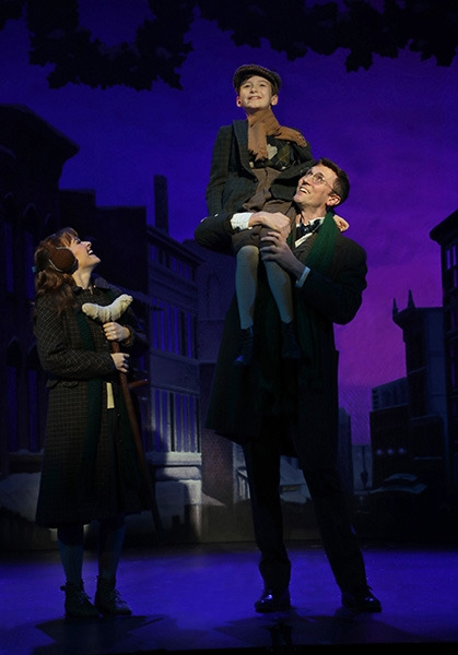 Daisy Wright, Robbie Berson, and Matt Gibson in Goodspeed's A CONNECTICUT CHRISTMAS CAROL. (c)Diane Sobolewski