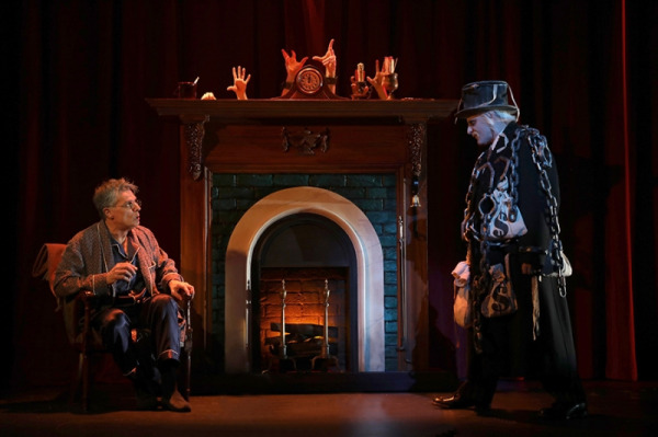 Robert Cuccioli and Michael Thomas Holmes in Goodspeed's A CONNECTICUT CHRISTMAS CAROL. (c) Diane Sobolewski