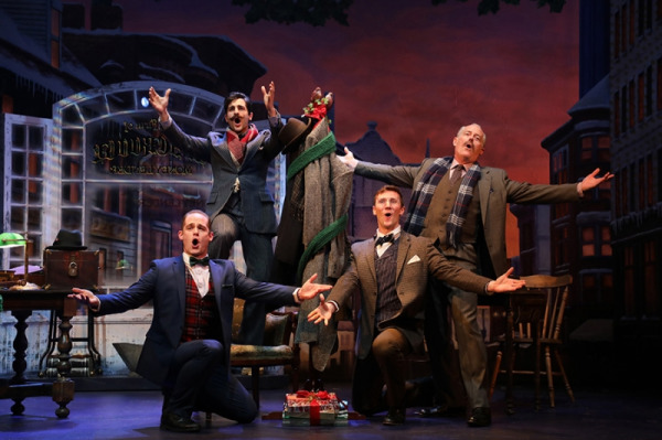 Noah Plomgren, Alex Stewart, Jeff Williams and Matt Gibson in Goodspeed's A CONNECTICUT CHRISTMAS CAROL. (c)Diane Sobolewski