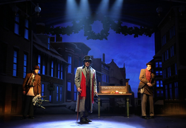 Alex Stewart, Robert Cuccioli and Jimmy Brewer in Goodspeed's A CONNECTICUT CHRISTMAS CAROL (c)Diane Sobolewski
