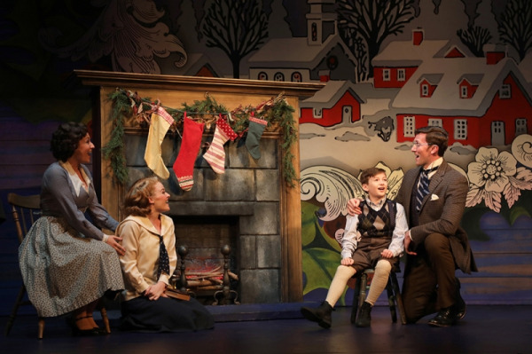 Lee Harrington, Daisy Wright, Robbie Berson, and Matt Gibson in Goodspeed's A CONNECTICUT CHRISTMAS CAROL. (c)Diane Sobolewski (2017)