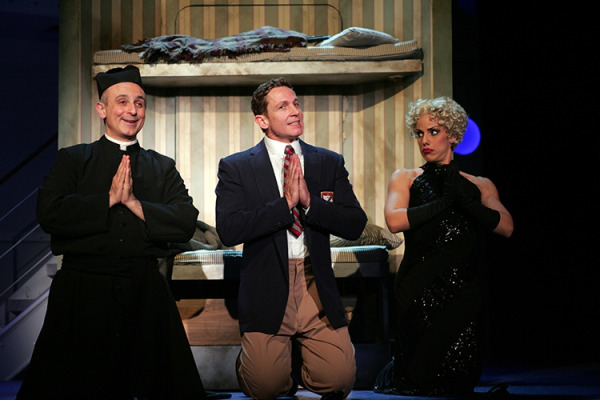 Stephen DeRosa, David Harris and Desiree Davar in Goodspeed's Anything Goes. (c) Diane Sobolewski