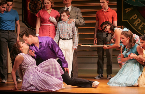 Tristan Buettel, Rhett Guter and the cast of Goodspeed's Bye Bye Birdie. (c)Diane Sobolewski