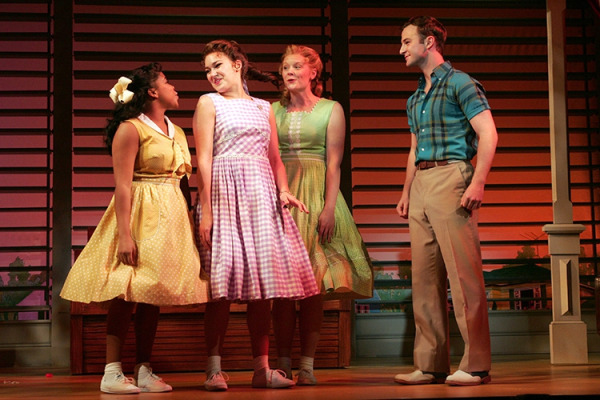 Brittany Nicholas, Tristen Buettel, Hannah Bradley, and Alex Walton in Goodspeed's Bye Bye Birdie. (c)Diane Sobolewski