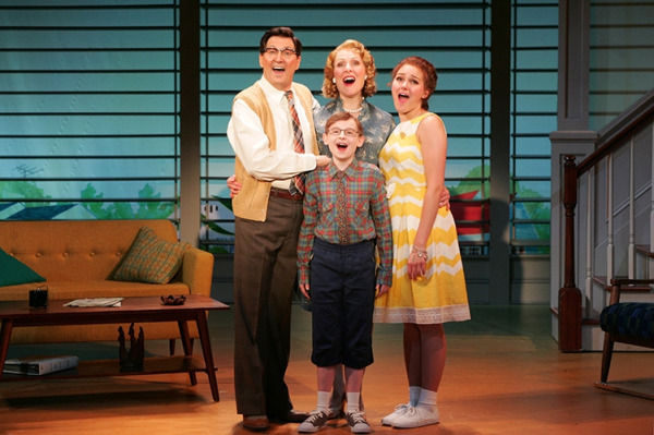 Warren Kelley, Donna English, Tristen Buettel, and Ben Stone-Zelman in Goodspeed's Bye Bye Birdie. (c)Diane Sobolewski