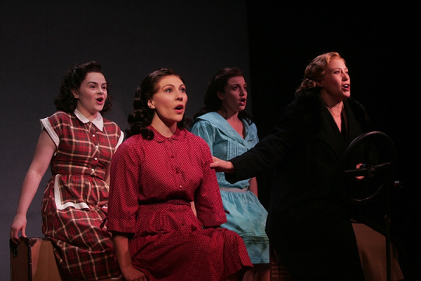 Ruby Rakos, Lucy Horton and Andrea Laxton in Goodspeed's Chasing Rainbows. (c)Diane Sobolewski.
