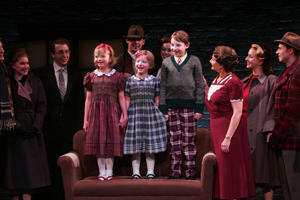 Riley Briggs, Ella Briggs, Ben Stone-Zelman and the cast of Goodspeed's A WONDERFUL LIFE. (c)Diane Sobolewski