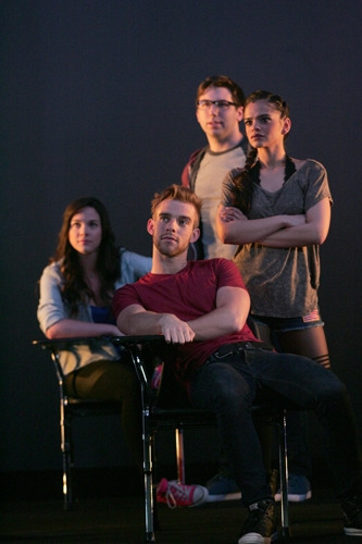 Kyra Kennedy, Mack Shirilla, Keith Potts and Gizel Jimenez in Goodspeed's THE THEORY OF RELATIVITY. (c)Diane Sobolewski