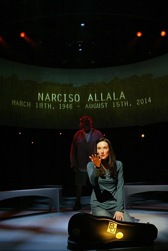 Elizabeth A. Davis and Gary Farmer in Goodspeed's INDIAN JOE. (c) Diane Sobolewski