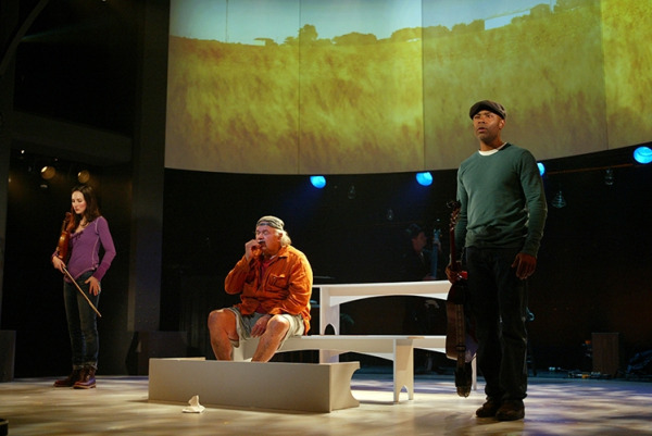 Elizabeth A. Davis, Gary Farmer, and Jahi A. Kearse in Goodspeed's INDIAN JOE. (c)Diane Sobolewski